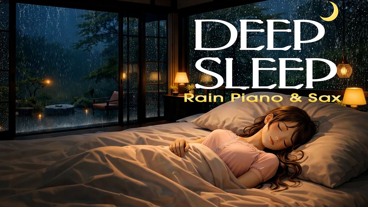 STILL AWAKE WITH TOO MANY THOUGHTS? 🌧 Rain With Piano & Sax To Calm Your Mind And Drift Into Sleep