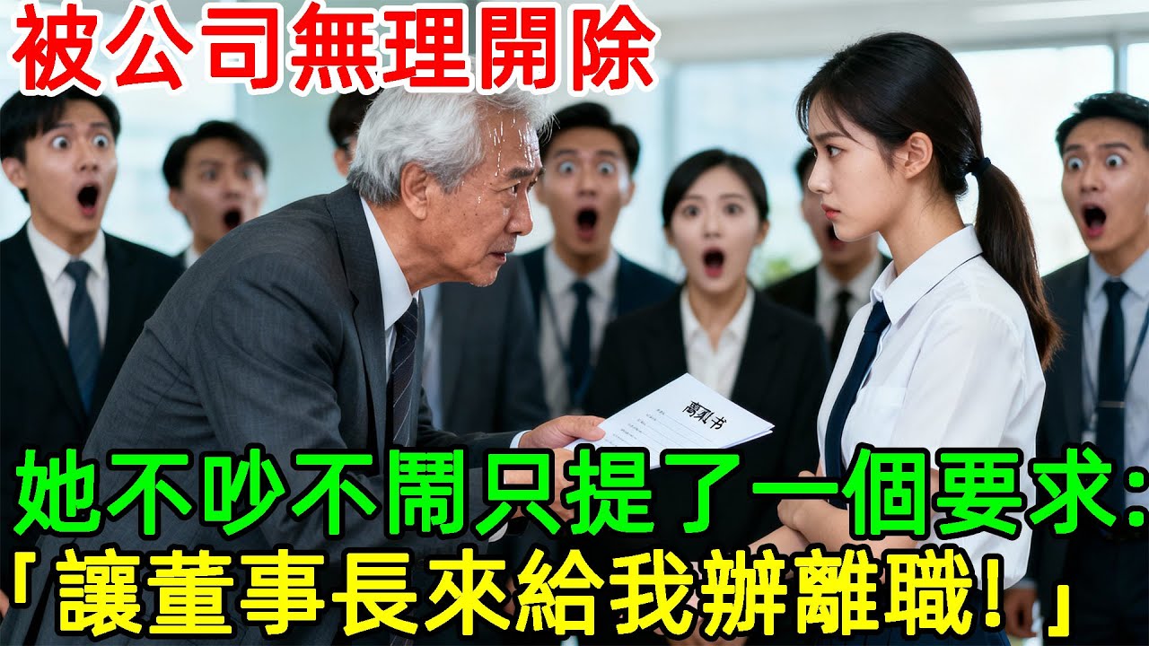 被公司無理開除，她不吵不鬧只提了一個要求：「讓董事長親自來給我辦離職！」下一秒全場傻眼！#情感#故事#正能量#故事频道#故事分享