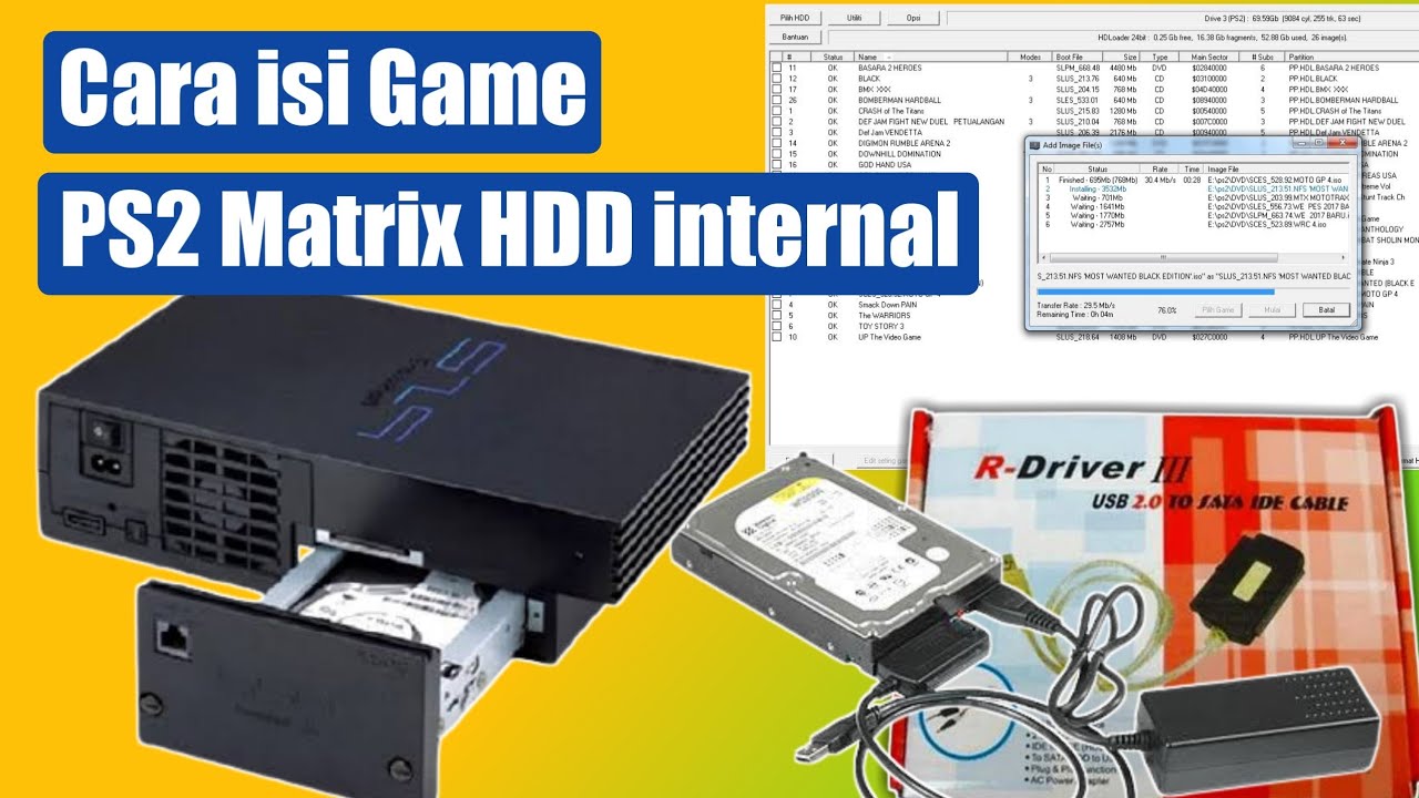 Cara Isi Game PS2 Fat Hardisk Internal NA - ps2 tutorial