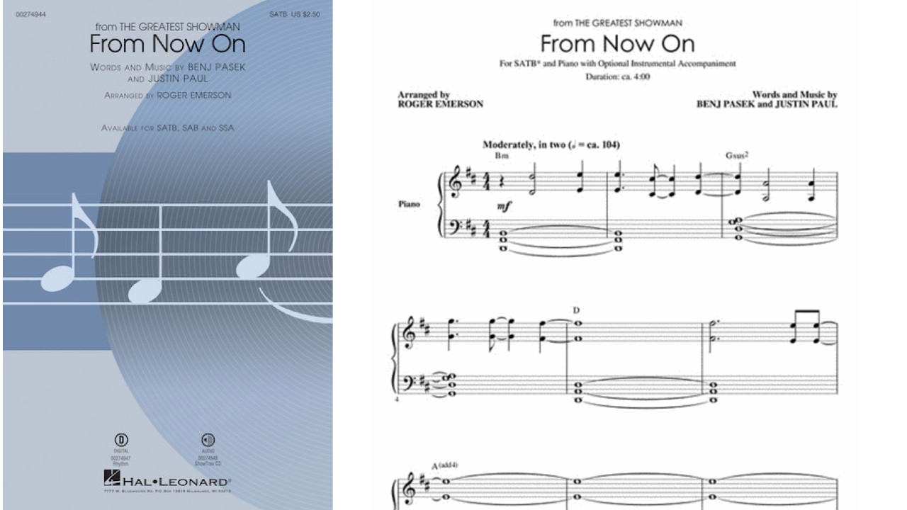 From Now On (from The Greatest Showman) | SATB Choir | Arr. Roger Emerson