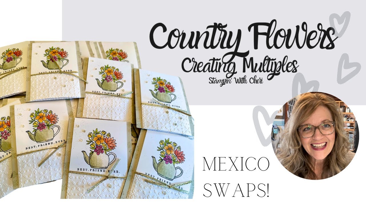 Fun Fold Country Flowers Stampin Up Trip Swaps!