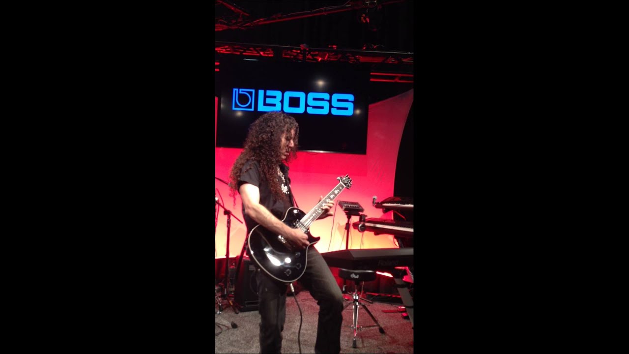 Marty Friedman solo jam at NAMM January 2014 for Boss Roland Clinic Megadeth