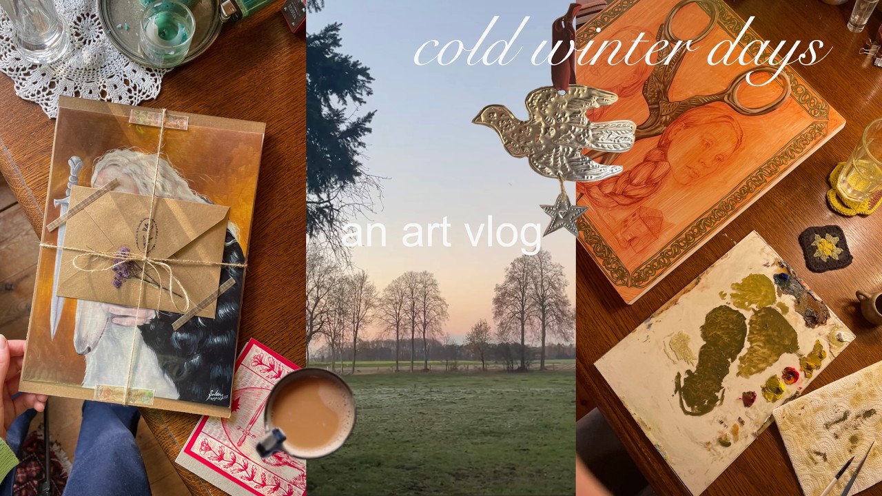 cold winter days ❄️ das erste Mal Embossing und viel malen ✶ an art vlog ✨