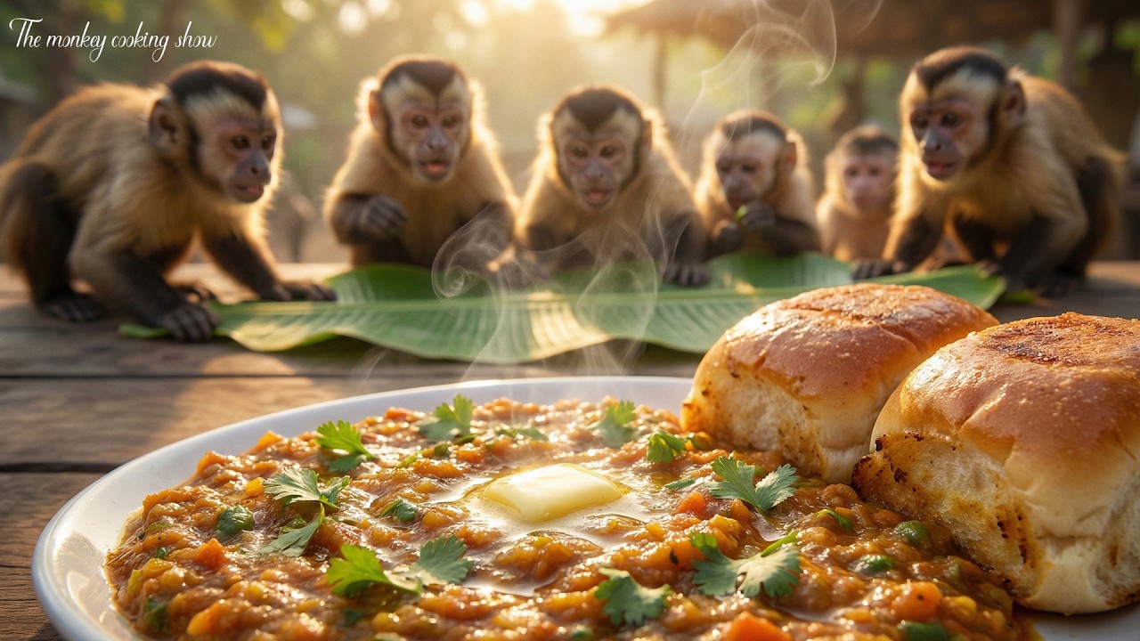Authentic Masala Pav Bhaji Recipe | Monkey Village Cooking