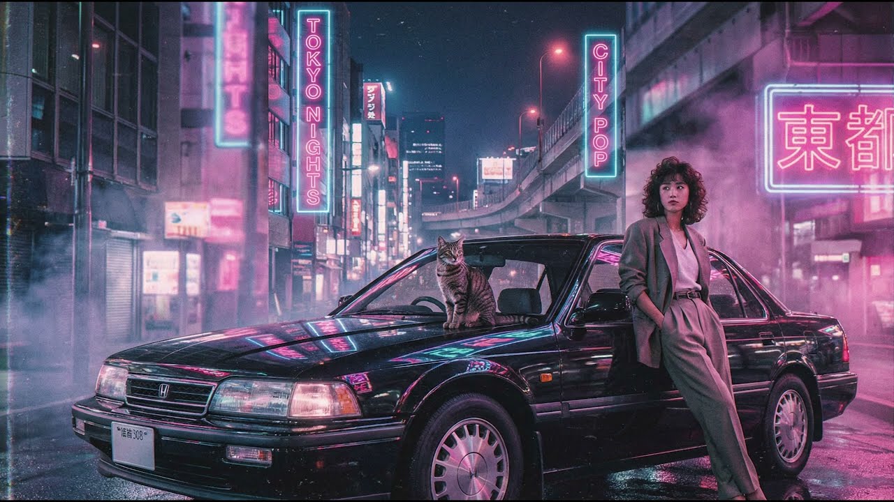Midnight Drive in a Honda Legend | 80s Japanese City Pop Instrumental for Night Driving