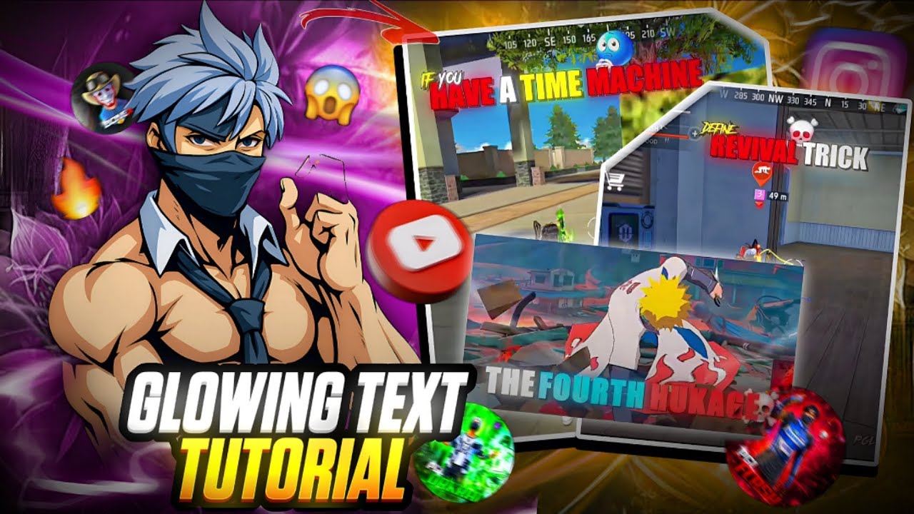 GLOWING TEXT🤍TUTORIAL, Animation, Font , like pgl flash and pgl darkrai 🔥