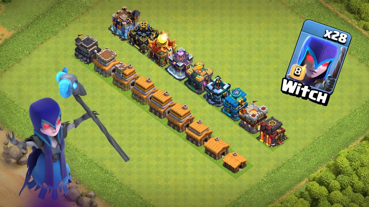 New Max Witch VS Every Max Town Hall! Clash of Clans