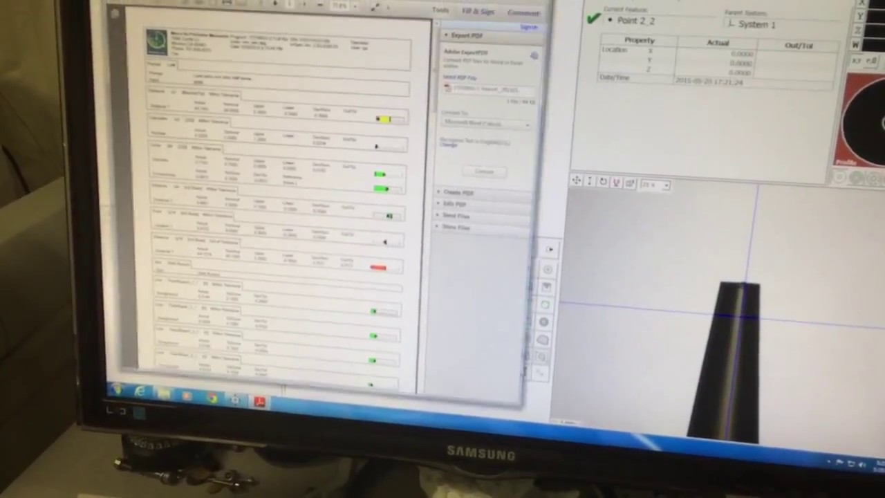 Micro-Vu - a quick demo of pipette external dims and flash.