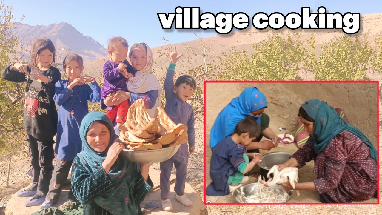 Village Cooking – Mother and Daughter Making Traditional Chicken -Traditional Chicken on Wood Fire