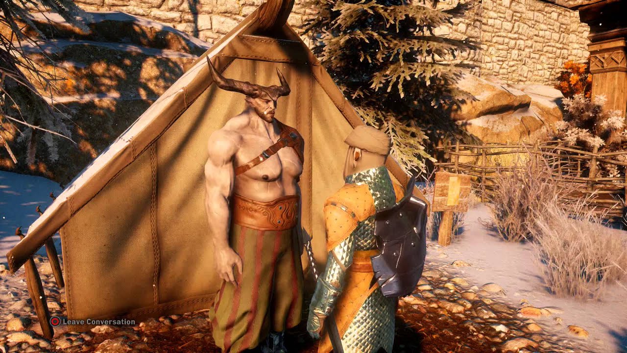 Dragon Age: Inquisition - Haven: Iron Bull Dialogue Tree Sequence (Re-Educators, Qunari, Etc) PS4