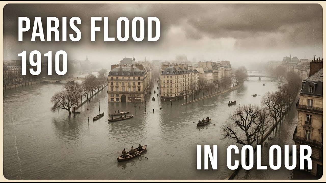 The Paris Flood - In Colour (1910)