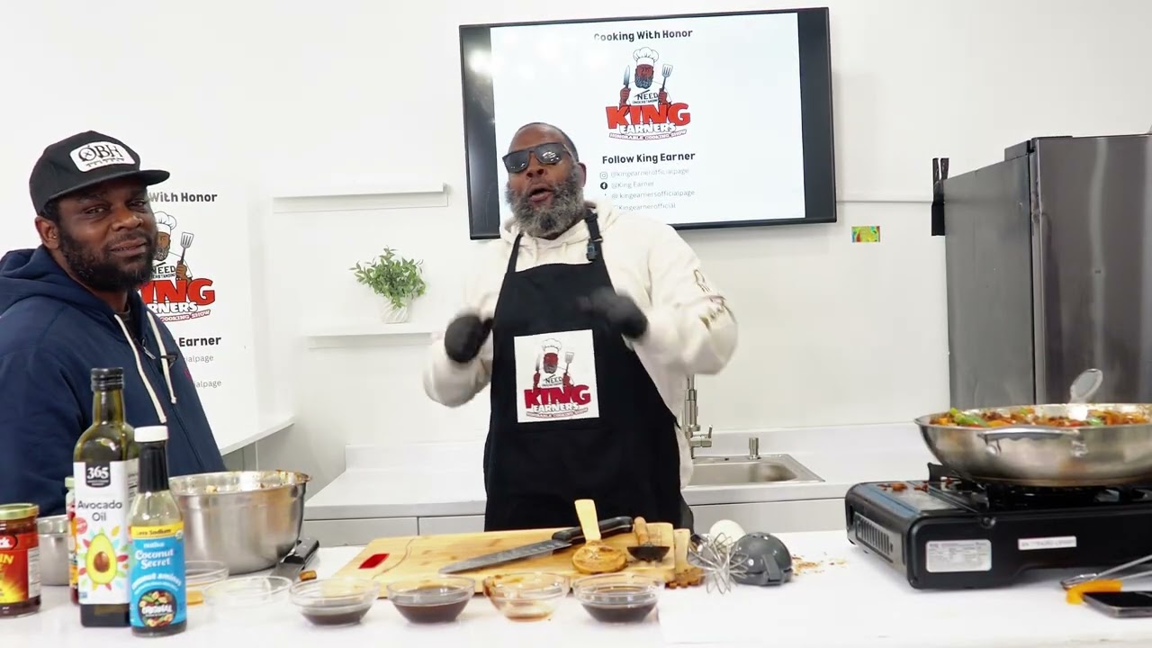 LIK MOSS LEARNS HOW TO MAKE THE HONORABLE VEGAN DISH KING EARNER CHEFFING IT UP 