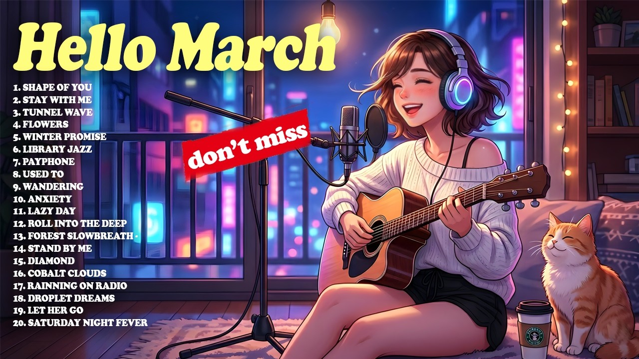 Hello March🌤️ Top 20 Chill Songs to Welcome a Fresh Positive Month   作業用BGM 【洋楽】