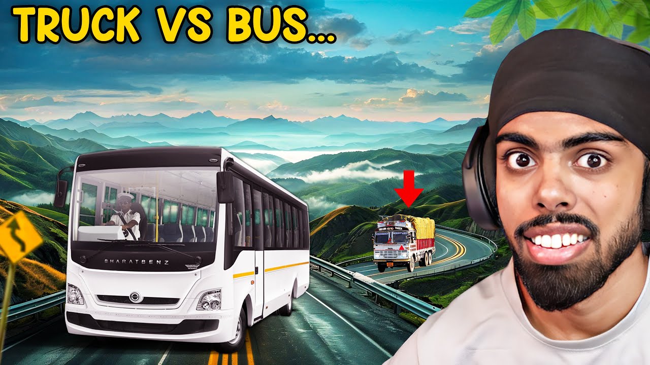 HEAVY BUS DRIVING IN INDIAN ROADS...