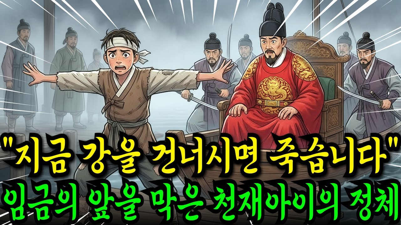 "지금 강을 건너시면 죽습니다" 임금의 앞길을 막은 천재아이 뱃사공, 조선의 운명을 바꾼 기막힌 정체 | 야담 민담 전설 설화 옛날이야기 오디오북 수면동화 사연