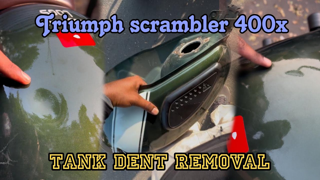 Remove Any Bike Petrol Tank Dent | Triumph scrambler 400x Tank Dent | Santosh shive vlog