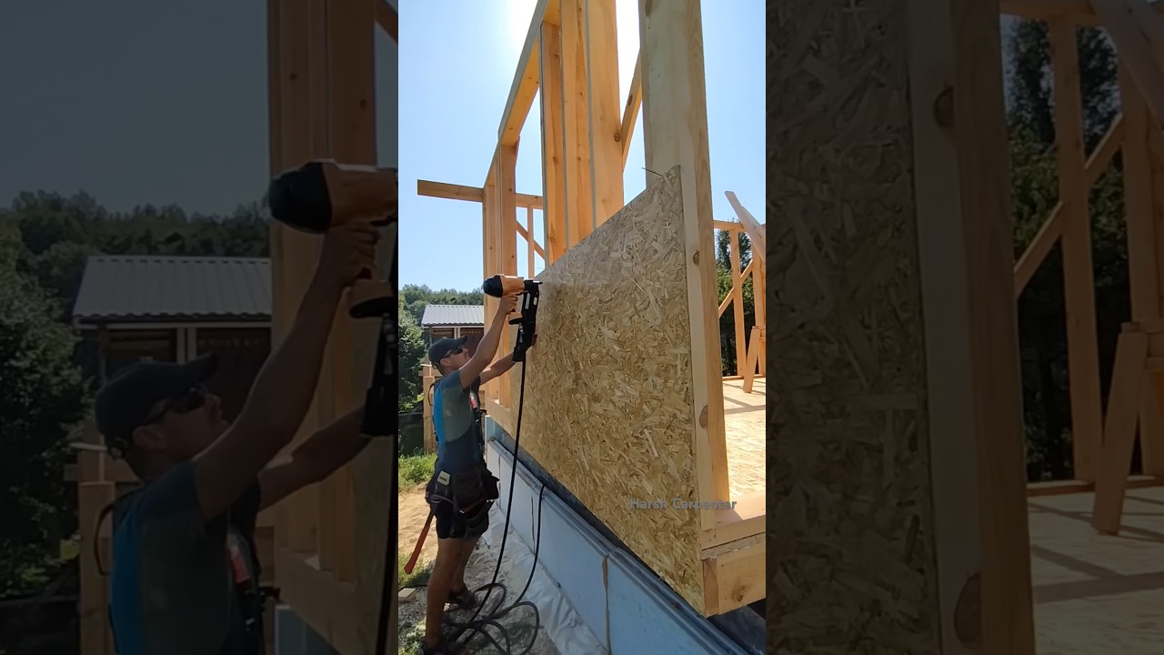 How I Alone Sheathed a Frame House With OSB Board