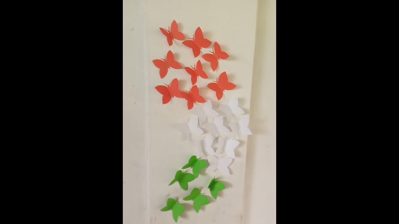 Very easy Independence Day Decor  | DIY Tricolour Butterfly Decor