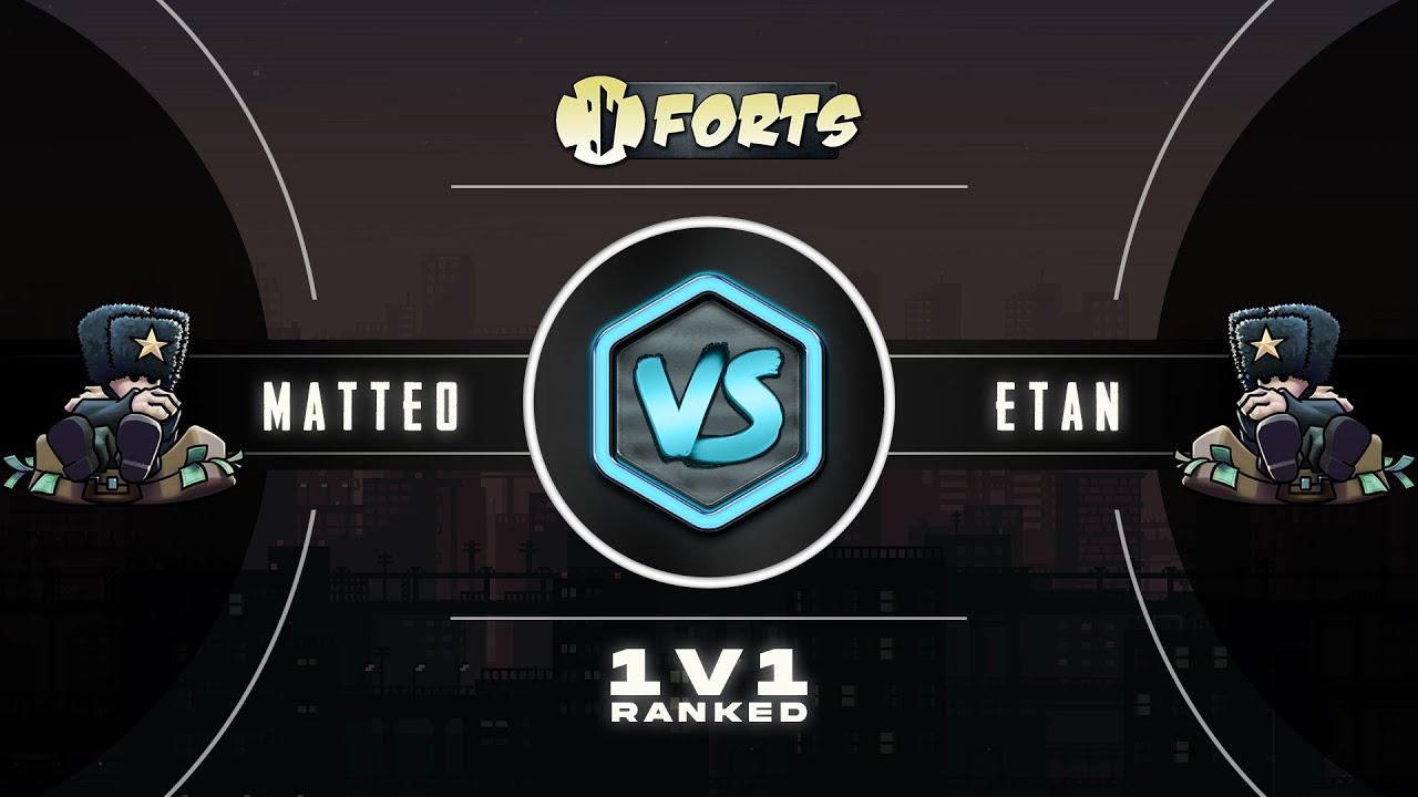 [Cast] Matteo vs Etan - 1v1 Ranked Forts RTS - Gameplay