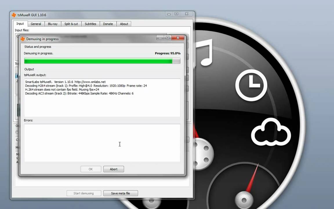 Muxing an m2ts to mkv using tsMuxer and mvkmerge