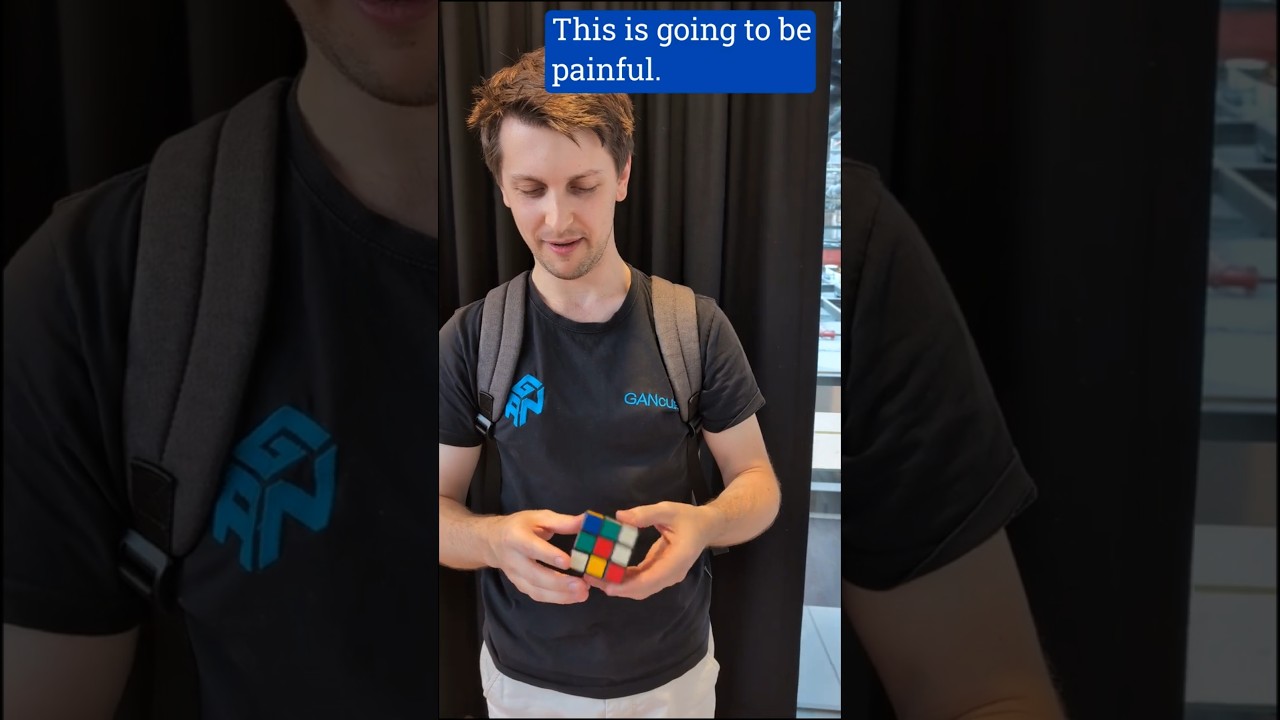 I got Feliks Zemdegs to solve a Rubik's Cube  older than him #shorts