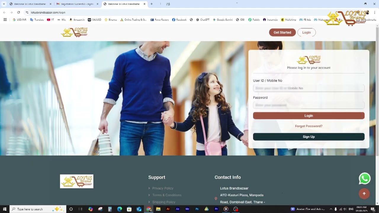 Lotus Brand Bazaar Dashboard & Services 