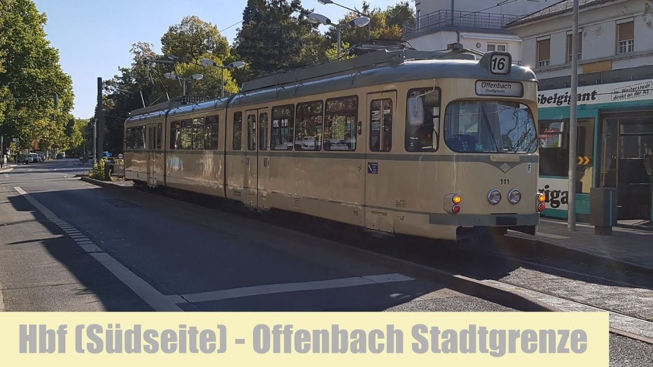 Frankfurter Staßenbahn - Linie 16 Mitfahrt im O Wagen
