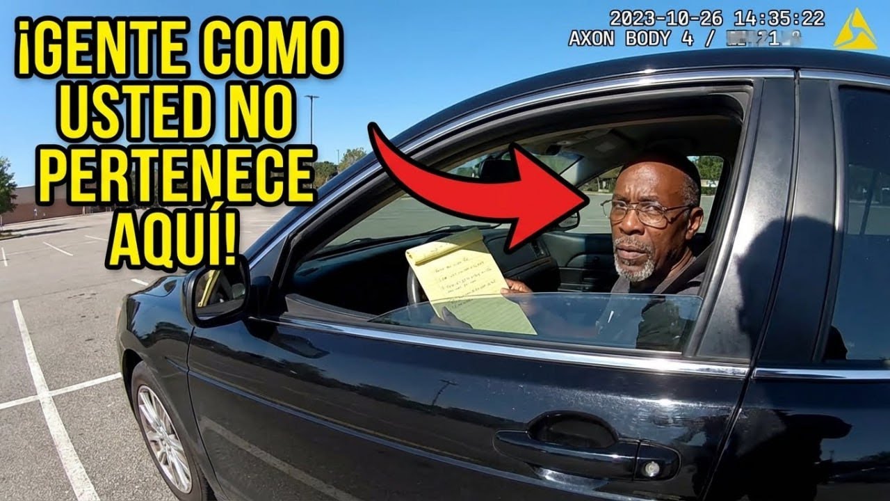 Policía racista acosa a su propio jefe en un estacionamiento por su color de piel.