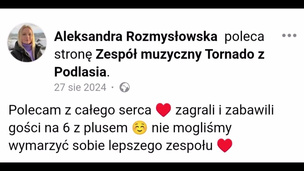 Opinie Zespół Tornado Podlaskie Białystok Suwałki Ełk Augustów Olsztyn Olecko Grajewo Warszawa Łomża