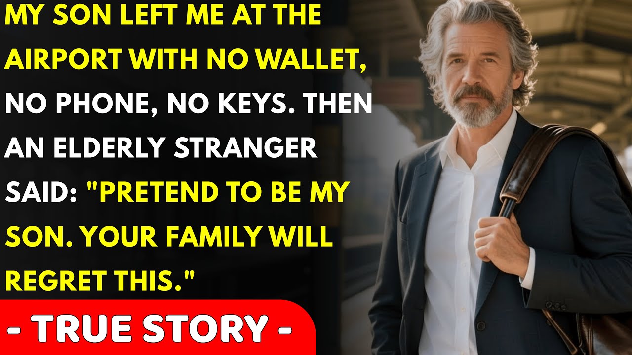 My Son Abandoned Me At An Airport With No Money Or ID - Then An Elderly Man Said 
