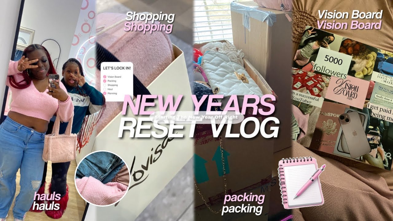 my NEW YEAR reset for 2026 ⋆˚𝜗𝜚˚⋆| vision board, shopping, packing, cleaning + MORE | kayla Marie