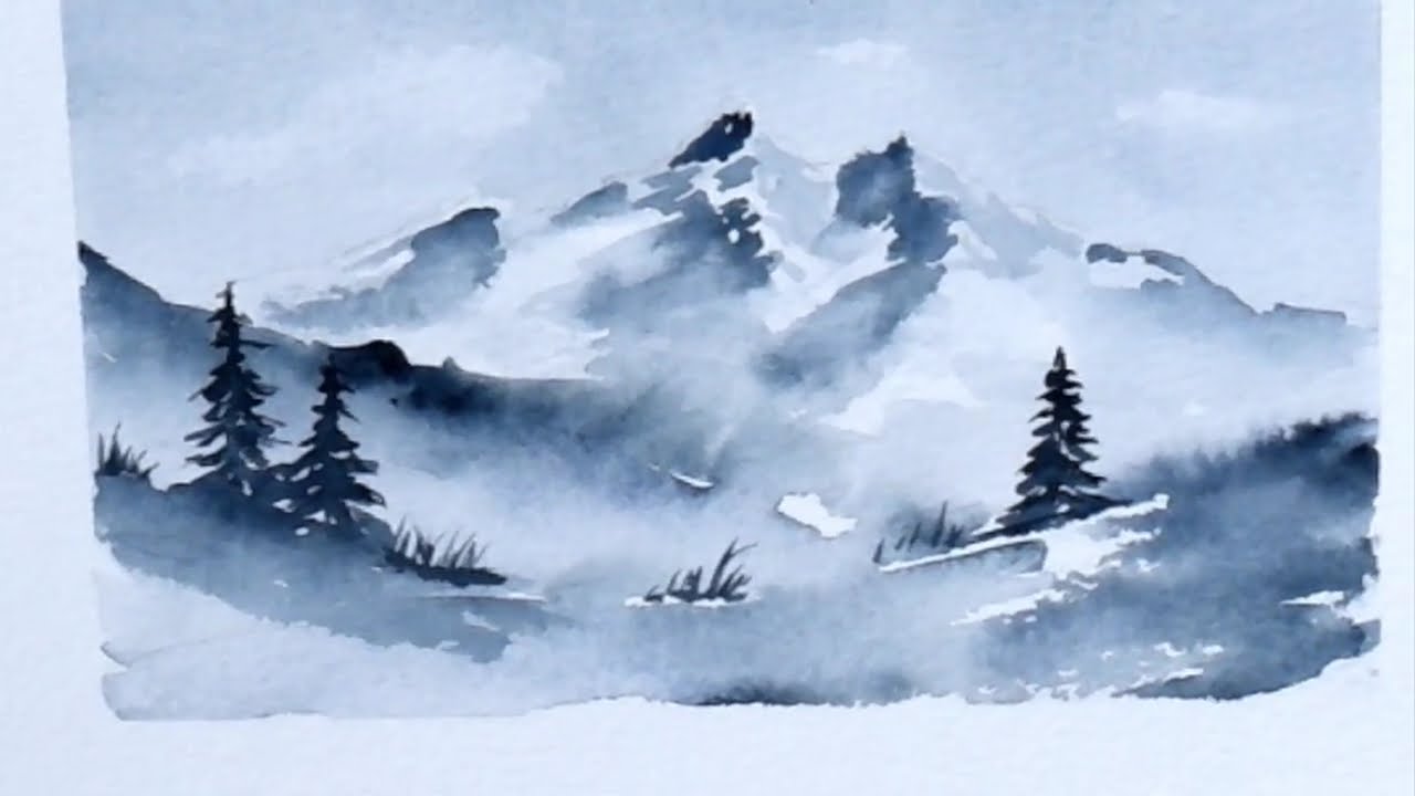 INDIGO MINI - LANDSCAPE - EASY WATERCOLOUR TUTORIAL