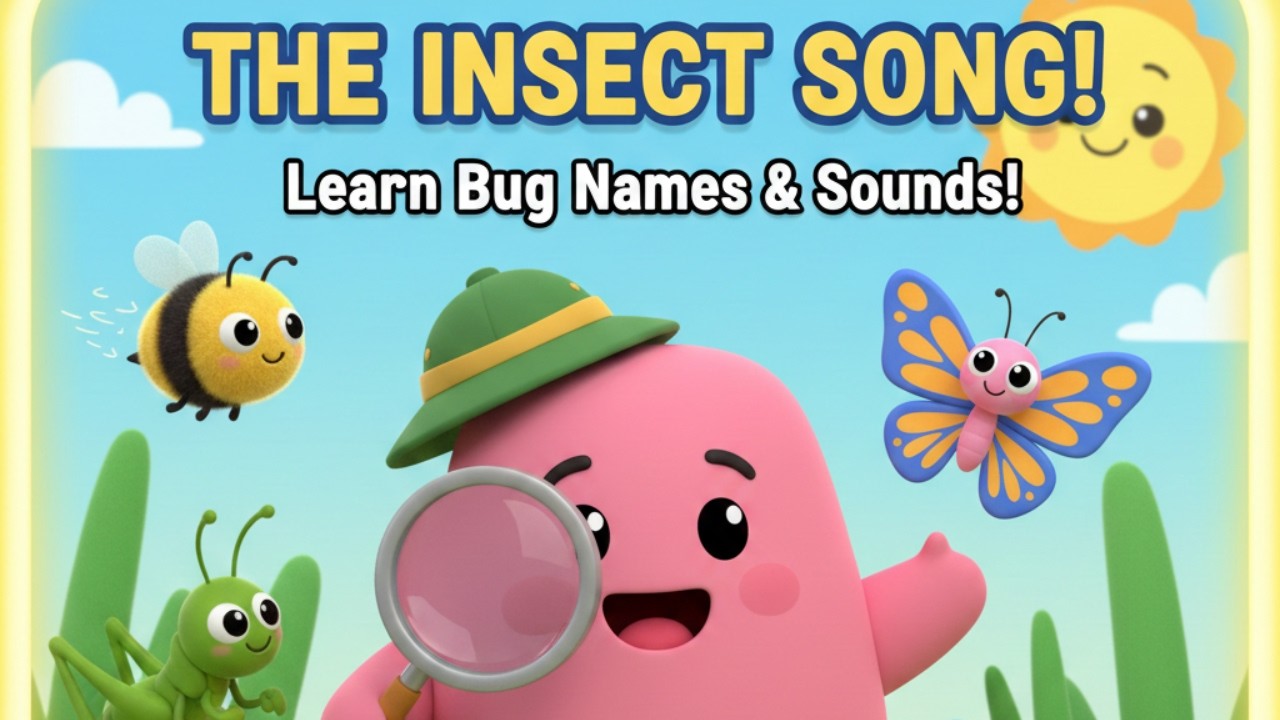 The Insect Song 🐝 Learn Bug Names & Sounds | Baby Learning Songs