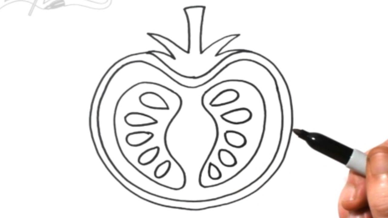 How to Draw the Inside of a Tomato | Easy Step by Step Drawing