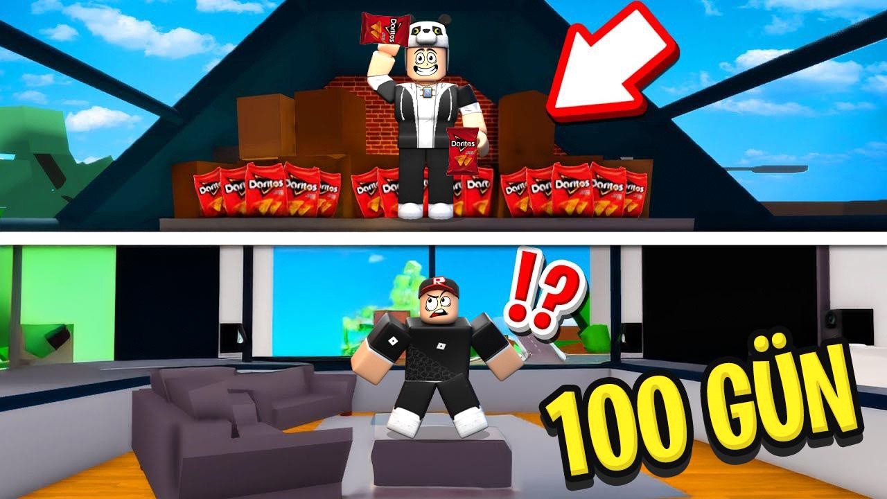 PANDANIN EVİNDE 100 GÜN GEÇİRDİM ! - Roblox Brookhaven
