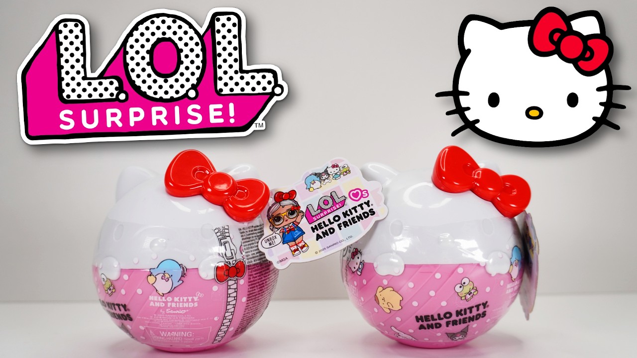 Opening LOL Surprise x Hello Kitty and Friends Dolls Capsules - No Talking ASMR