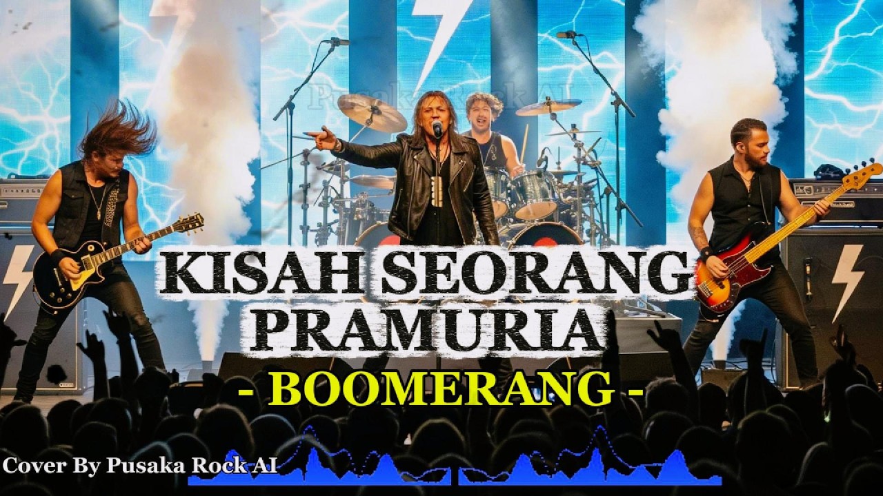 Kisah Seorang Pramuria - Boomerang (Cover Rock Indonesia) - Video Lirik - Pusaka Rock AI