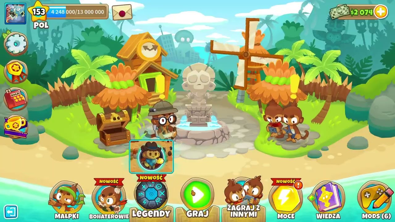 BTD6 MODS- RANDOM MONKEY MAPA: MAŁPIA ŁĄCZKA ZE WSZYSTKIMI UTRUDNIENIAMI POZIOMU ŁATWEGO