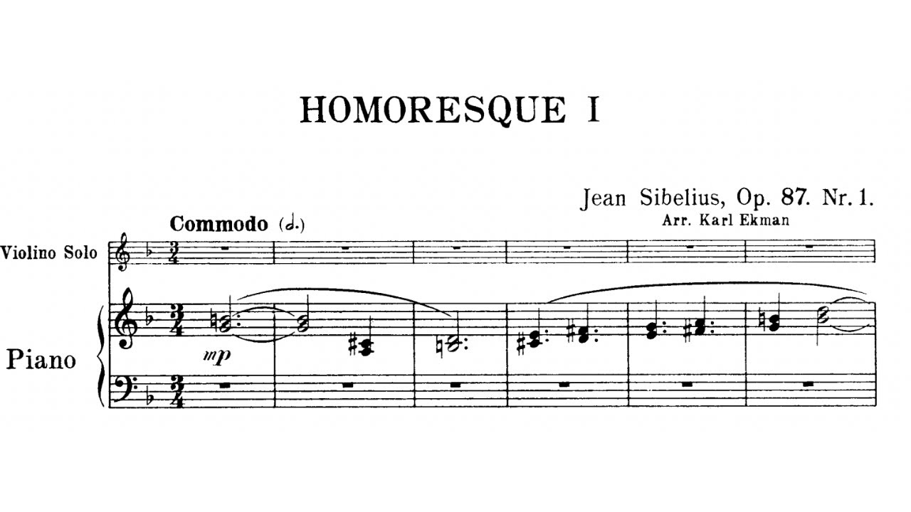 Jean Sibelius: Six Humoresques, Op. 87 & 89 (1916-1917)