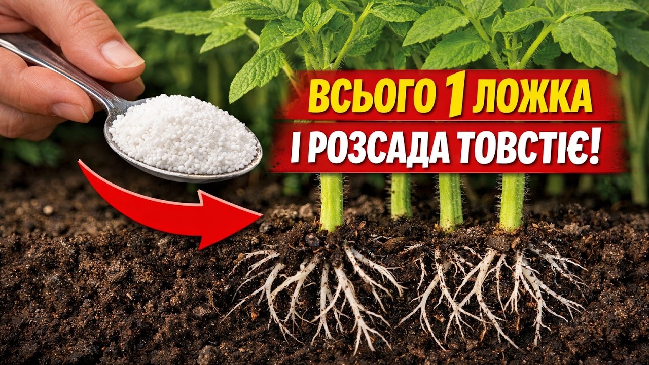 ВСЬОГО 1 ЛОЖКА і розсада ТОВСТІЄ на очах! Секретна підгодівля, від якої коріння ПРЕ як скажене!