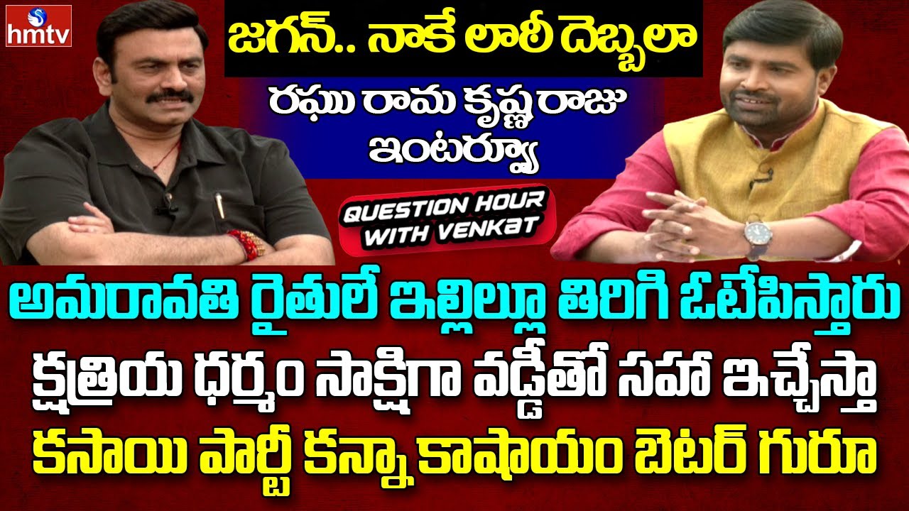 Raghu Rama Krishna Raju Sensational Interview | Question Hour with Venkat | RRR Political Interview