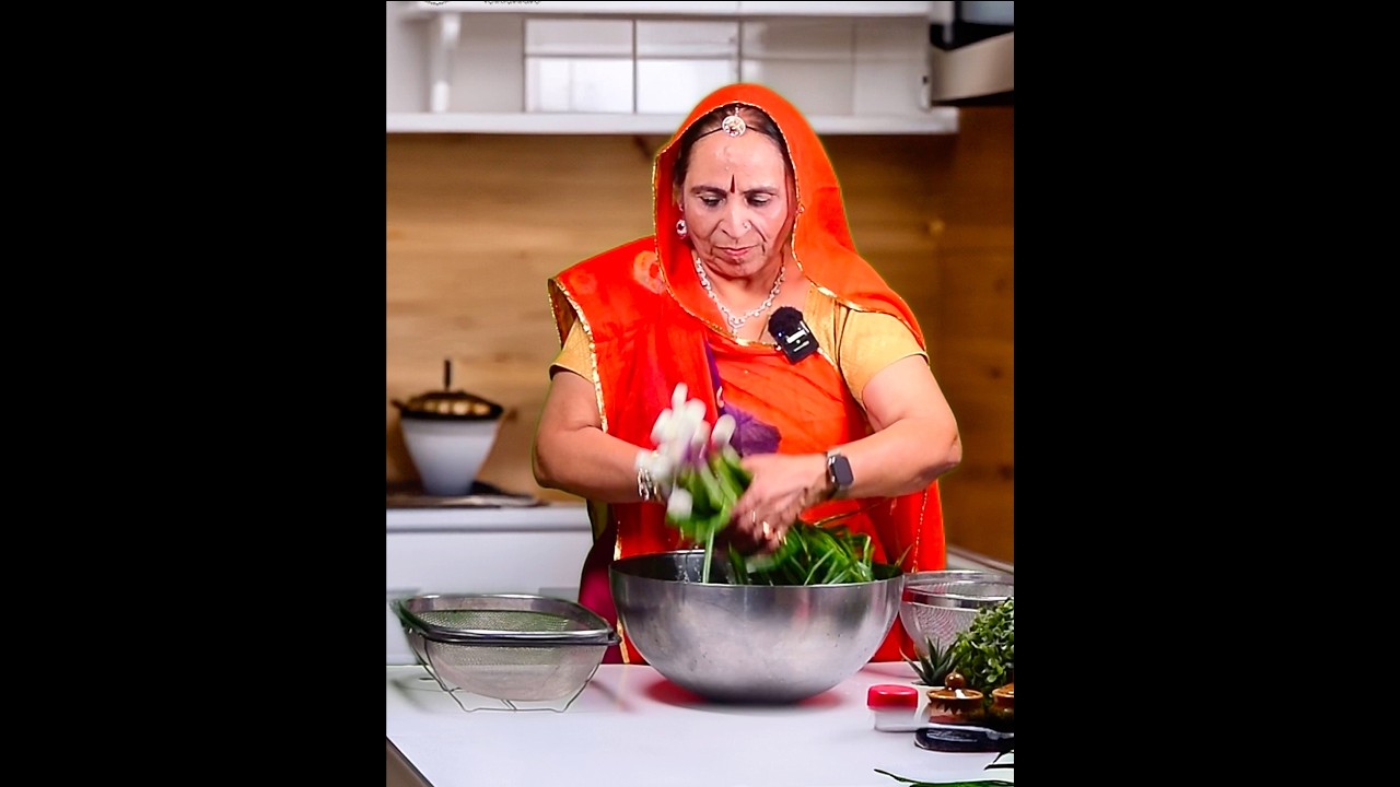 मारवाडी तरीके से बनाई ताजे-ताजे हरे प्याज की सब्जी, बटी को खूब पसंद आई😋