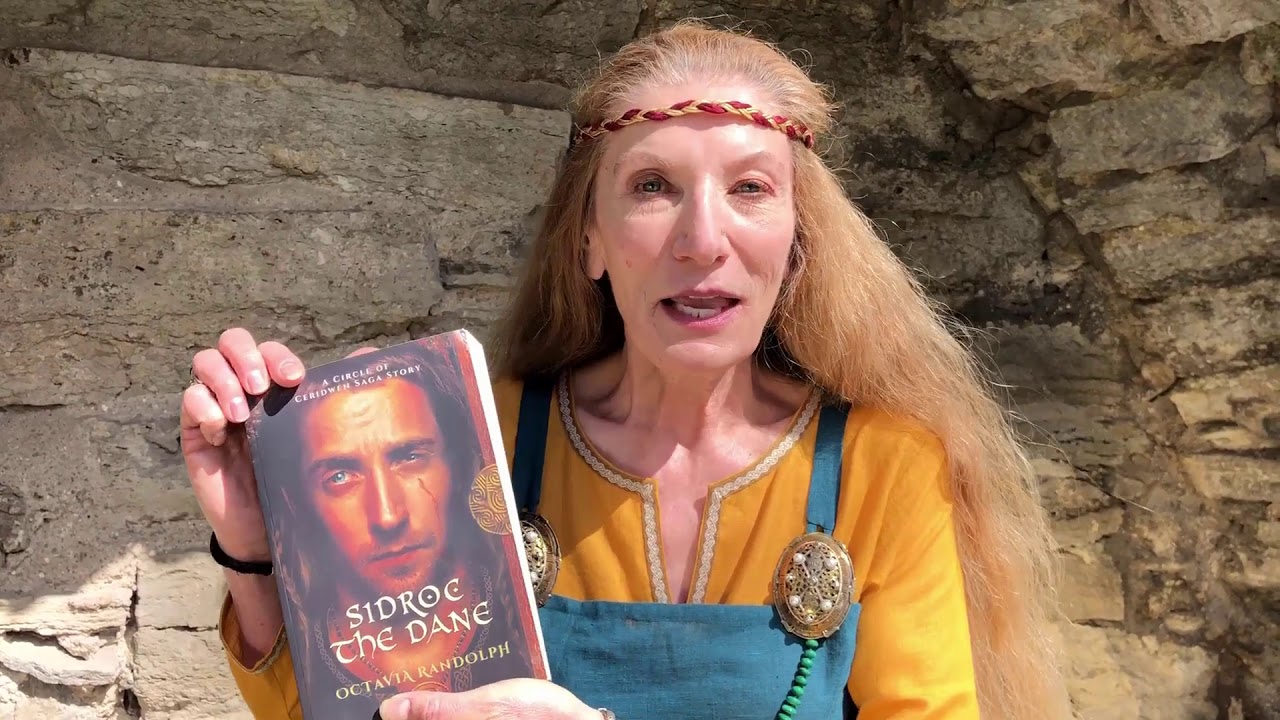 Octavia Randolph in Norse costume at the Visby medieval wall