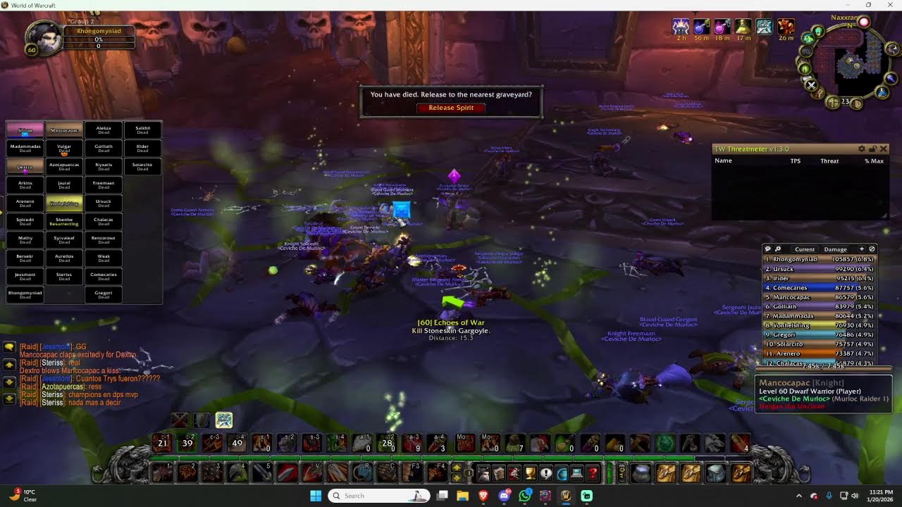 Turtle WoW - Rhongomyniad Warrior 2h Fury - Naxxramas Pt. 2