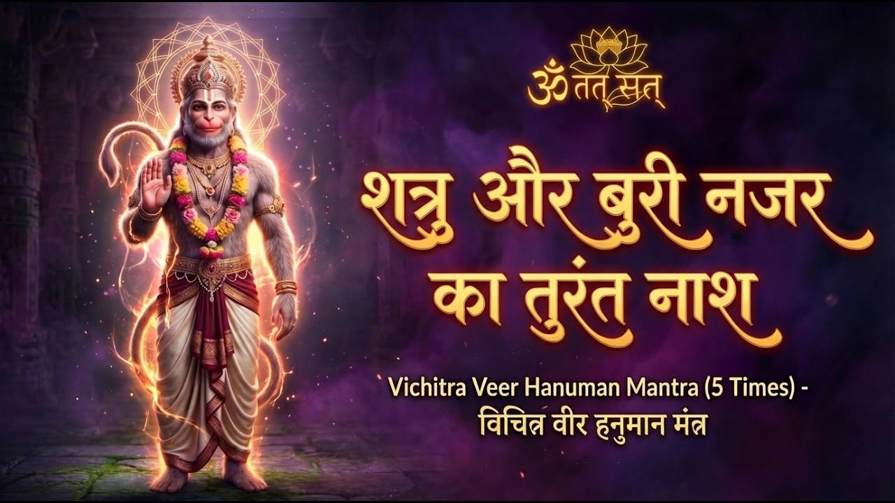 Maruti Strotera 5 Times | Vichitra Veer Hanuman Mantra | शत्रु और बुरी नजर का तुरंत नाश