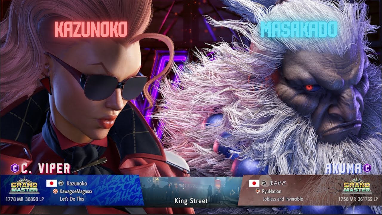 SF6 ▰ KAZUNOKO (C. VIPER) vs MASAKADO (AKUMA) ▰ High Level Gameplay