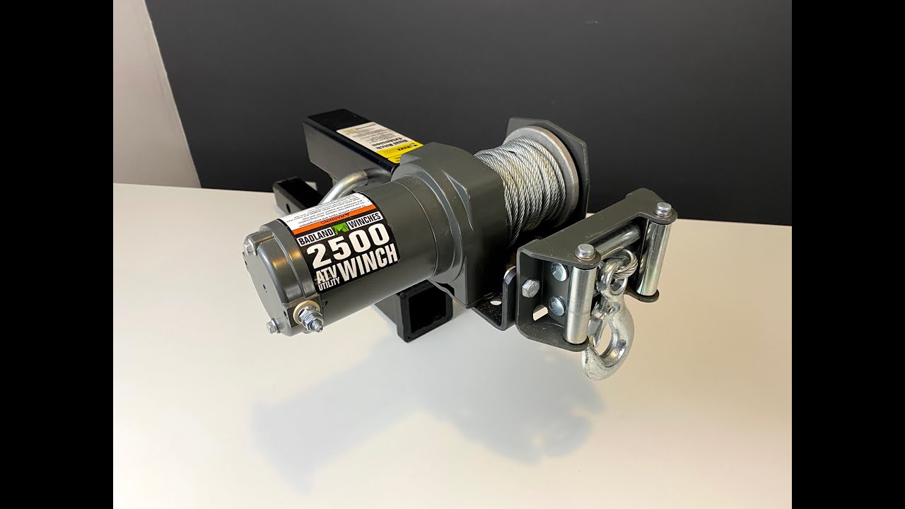 Harbor Freight Badlands 2500 lbs winch unbox, and install.