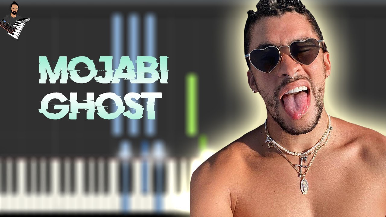 MOJABI GHOST - Tainy, Bad Bunny | Instrumental Piano Tutorial / Partitura / Karaoke / MIDI