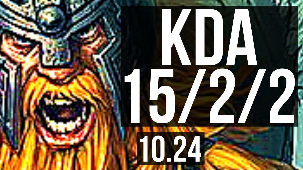 OLAF vs JAX (TOP) | 9 solo kills, 15/2/2, 1.3M mastery, Godlike | KR Master | v10.24