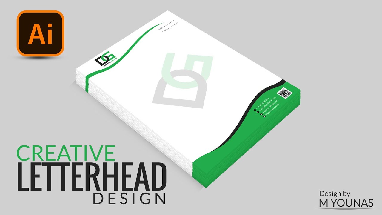 Professional Letterhead Design in Adobe illustrator | Creative Business Letterhead Design